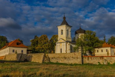 Beautiful Orthodox Monastery of Capriana, Moldova Religious Architecture and Nature. Travel Destination and Cultural Heritage Site
