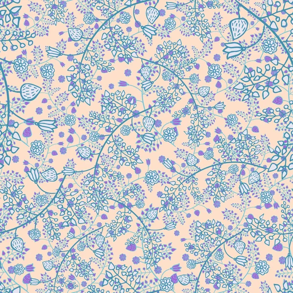 Textura floral sem costura — Vetor de Stock