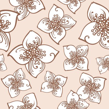 Yasemin çiçek deseni 