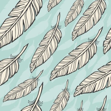 Beyaz tüy ile desen