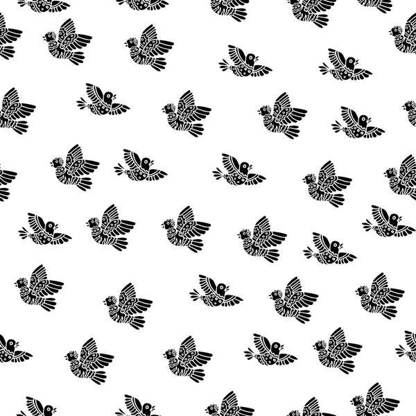 Seamless pattern with birds — Stock Vector