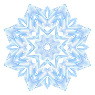 Poligonal mozaik vektör kar tanesi.