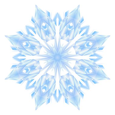 Poligonal mozaik vektör kar tanesi.