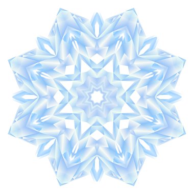 Poligonal mozaik vektör kar tanesi.