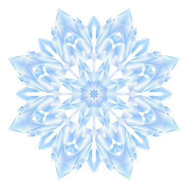Poligonal mozaik vektör kar tanesi.
