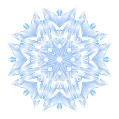 Poligonal mozaik vektör kar tanesi.