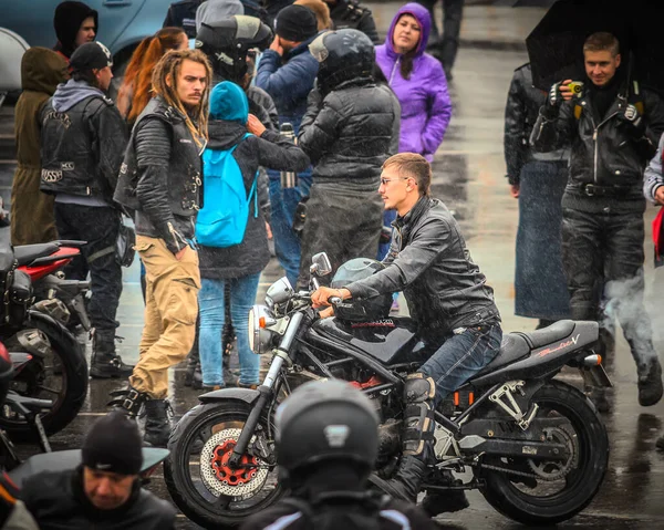 Uliyanovsk Russia 2016 Bikers Closing Motoseason 2016 Ulyanovsk Square Front — Stock Photo, Image