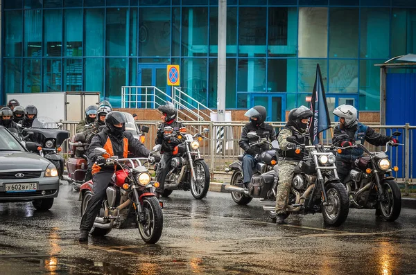 Uliyanovsk Russia 2016 Bikers Closing Motoseason 2016 Ulyanovsk Square Front — Stock Photo, Image