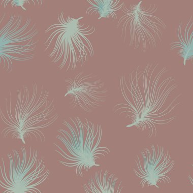 Tüy resimli soyut Desen