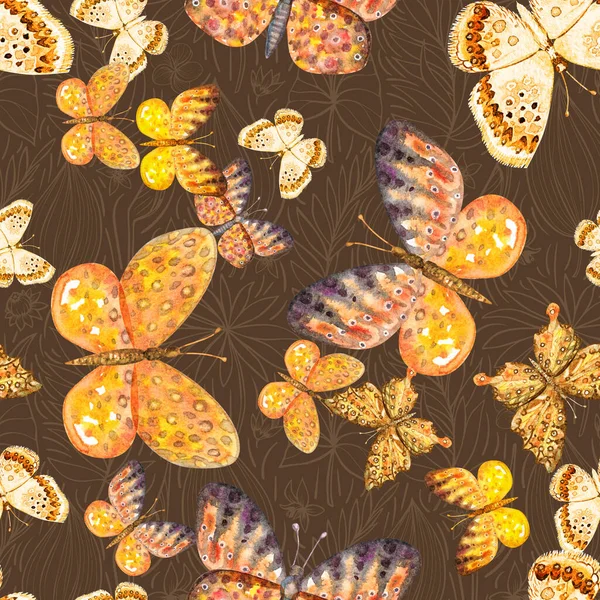 Kelebek Resimlerinin Kusursuz Deseni — Stok fotoğraf