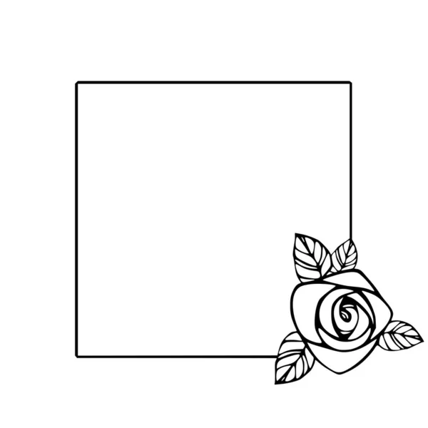 Blume Frame Vektor Illustration Ansicht — Stockvektor