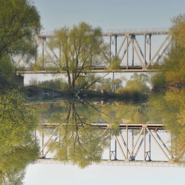 Ponte Sobre Rio Parque — Fotografia de Stock