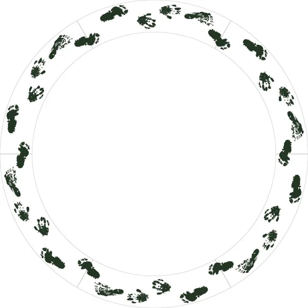 Beyaz Arkaplanda Ayak Izleri — Stok fotoğraf