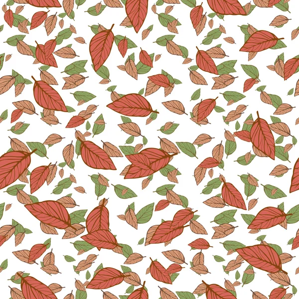 Seamless Leafy Pattern — Stock Vector