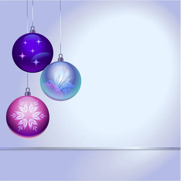 Fond de Noël avec balle — Image vectorielle
