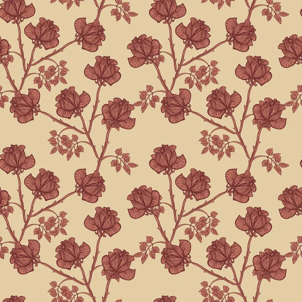 Textura floral sem costura — Vetor de Stock