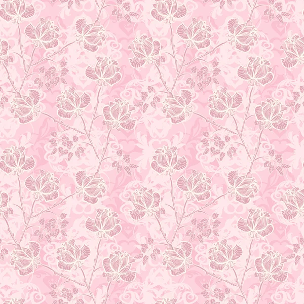 Texture florale sans couture — Image vectorielle