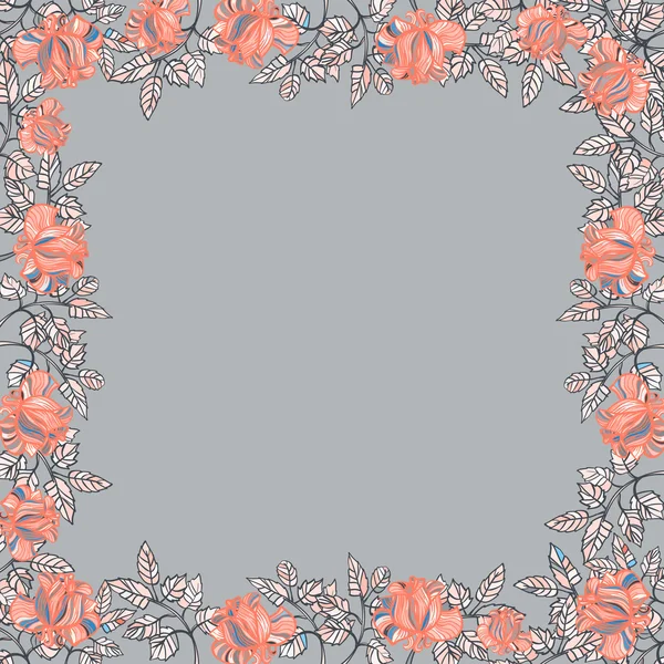 Fondo floral con rosas. — Vector de stock