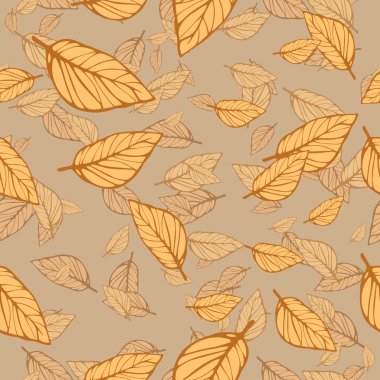 Kesintisiz sarı yapraklı arka plan