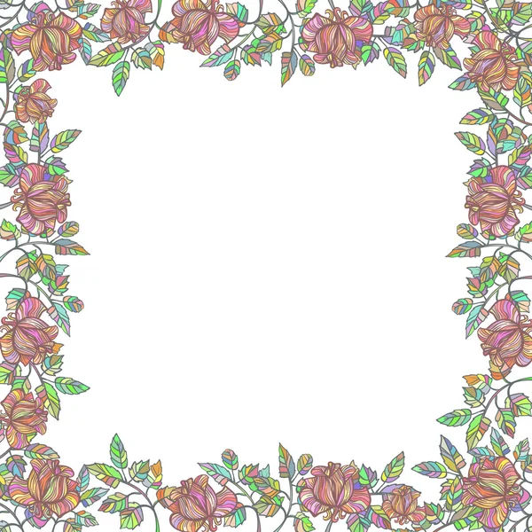 Fondo floral con rosas. — Vector de stock