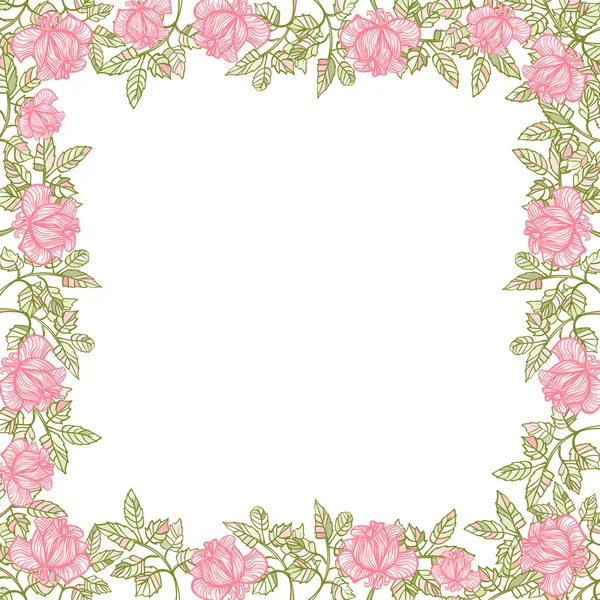 Floral background with roses. — Stock Vector
