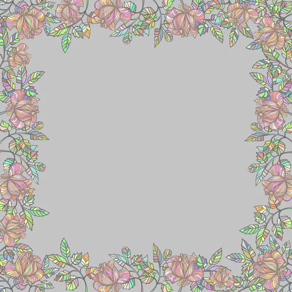 Fond floral avec des roses. — Image vectorielle