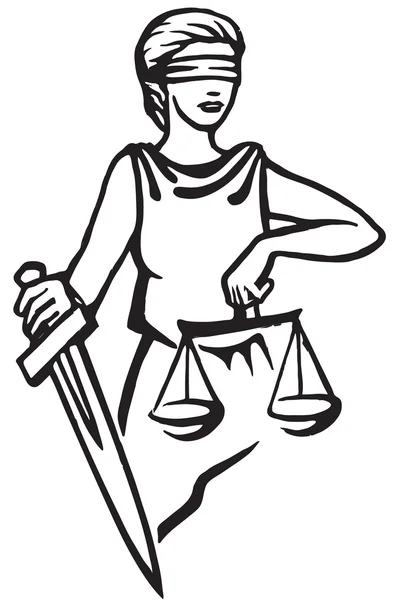 Femida ΘΕΜΗΣ - θεά της δικαιοσύνης. — Διανυσματικό Αρχείο