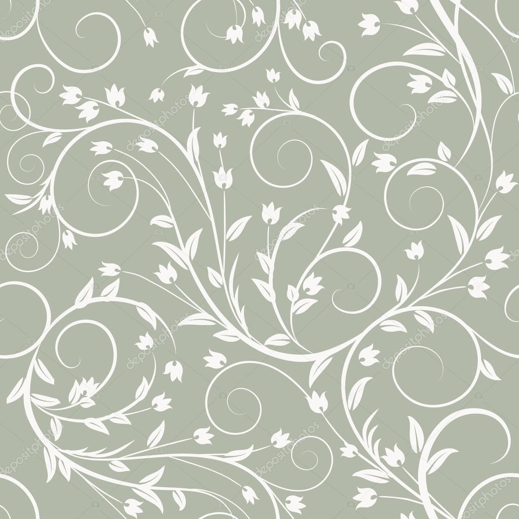 Abstract floral vector graphic seamless background