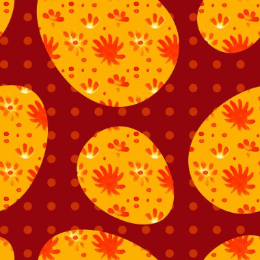 Dikişsiz Paskalya yumurta desen şerit sarılmış. Dekoratif doku. 