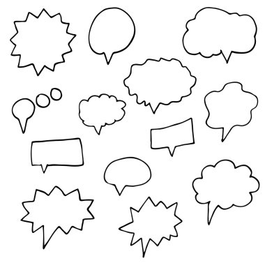 Vektör kümesi doodle çizim soyut semboller