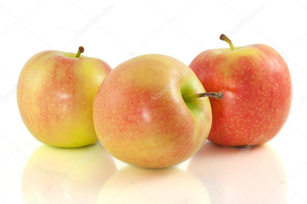 Three ripe apple