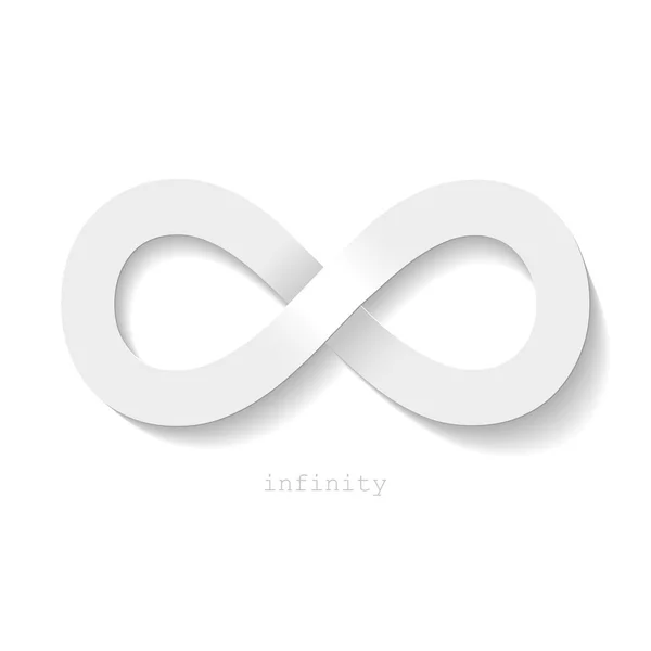 Infinity symbol on a white background. — Stock Vector