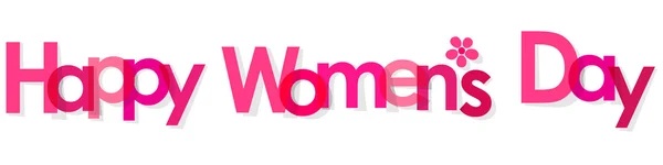 Mutlu kadın gün afiş pembe çiçekli beyaz bir arka plan üzerinde şeffaf.