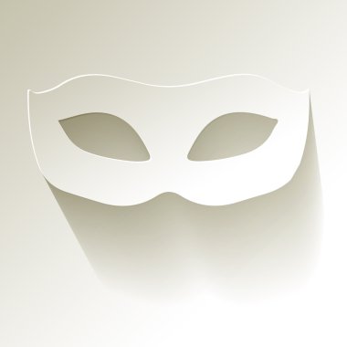 Karnaval maskesi beyaz simgesi