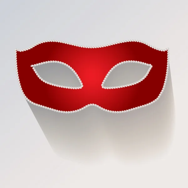 Карнавальна маска червоний символ намистини — стоковий вектор
