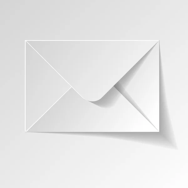 E-Mail-Symbol Hintergrund weiß umhüllen — Stockvektor