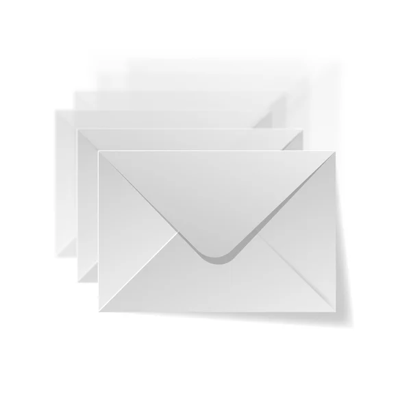 Enveloppe E-Mail blur background white — Stock Vector