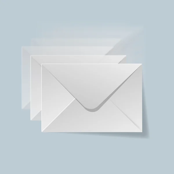 Enveloppe E-Mail grey blue blur — Stock Vector