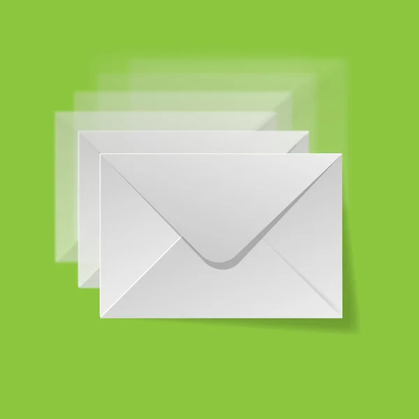 Enveloppe E-Mail blur background green — Stock Vector