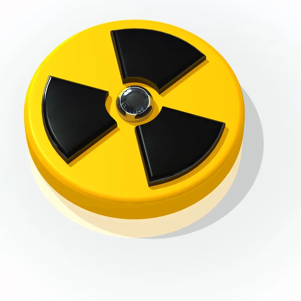 Sinal de radiação radioactiva nuclear — Fotografia de Stock