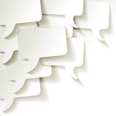 Chat speech bubbles vector white background