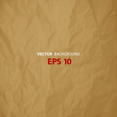 Vektör doku buruşuk kağıt kahverengi kare