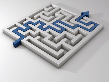 Labirent maze 3d mavi