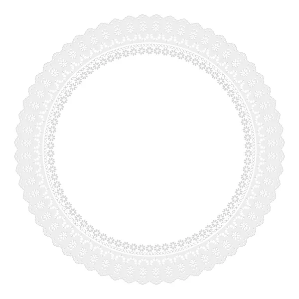 Servilleta calado blanco — Vector de stock