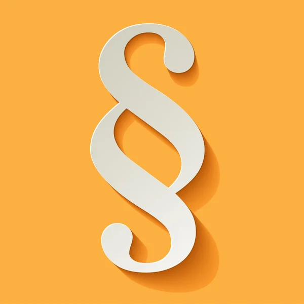 Sarı zemin üzerine beyaz paragraf sembolü kağıt