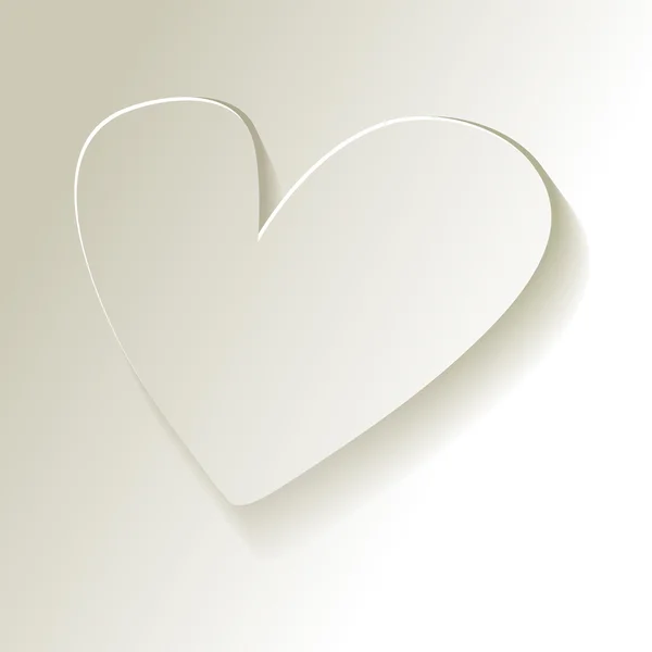 White paper heart — Stockvector