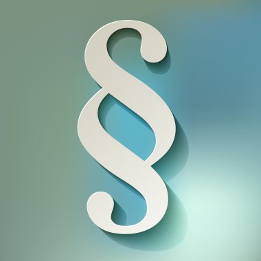 Paragraf sembolü kağıt üzerinde bokeh sis arka plan