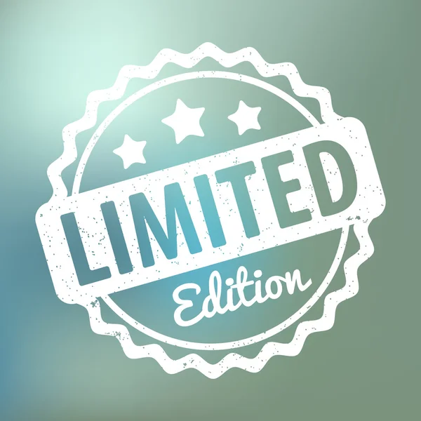 Limited Edition Stempelprämie Vektor auf Bokeh-Hintergrund — Stockvektor
