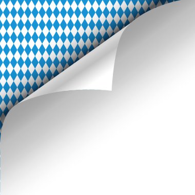 Paper upper left corner on a german Oktoberfest background