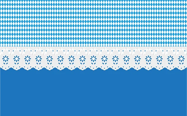 Oktoberfest patrón de diamantes Bavaria Openwork sobre un fondo azul . — Vector de stock